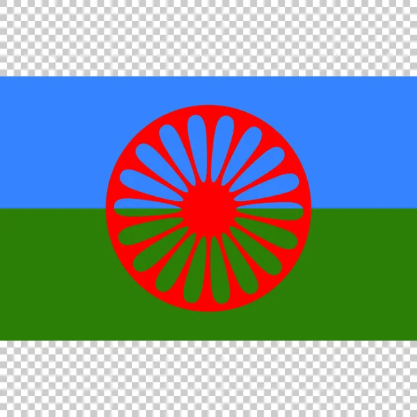 Bandeira Romani People Fechar Vetor —  Vetores de Stock