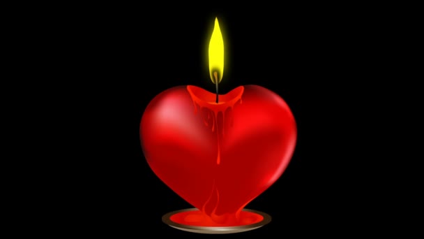 Vector Valentine Candle Heart Shape Element Design Video By C Svetap Stock Footage 232303016