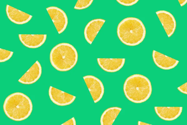 Patrón colorido de rodajas de limón — Foto de Stock
