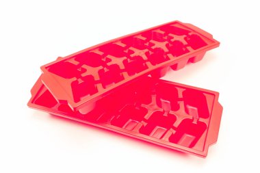 Beyaz izole plastik buz konteyner