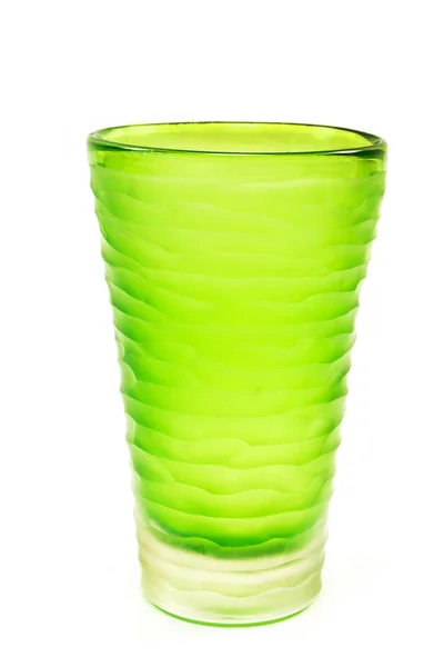 Glazen vaas geïsoleerd op witte ondergrond — Stockfoto