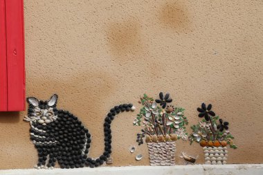 Les Sables d'Olonne Penotte ada bölgede sokak dekorasyon