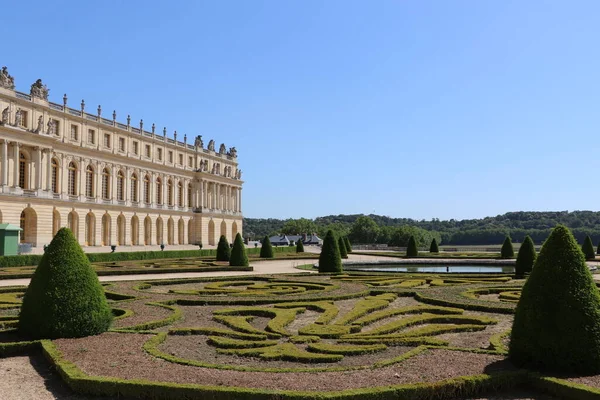 Vista Perspectiva Los Jardines Del Palacio Versalles —  Fotos de Stock