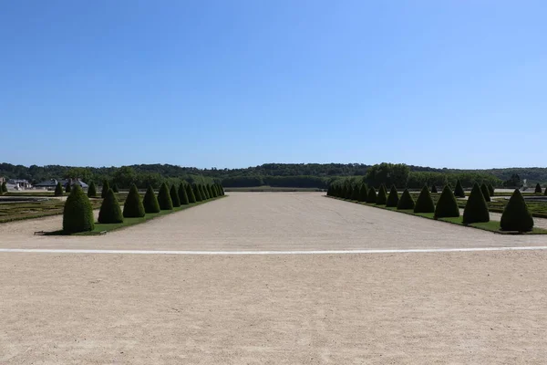 Veduta Prospettiva Dei Giardini Della Reggia Versailles — Foto Stock