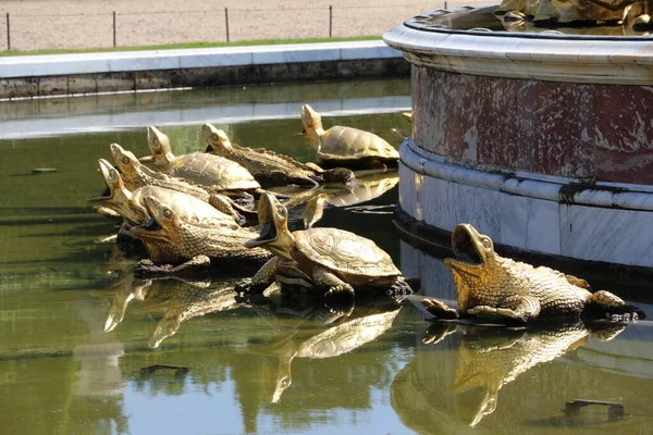 Detalj Fontän Versailles Palats — Stockfoto