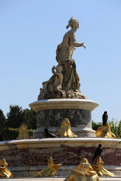 Detalle Una Fuente Palacio Versalles — Foto de Stock