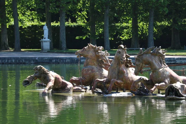 Detail Eines Brunnens Schloss Von Versailles — Stockfoto