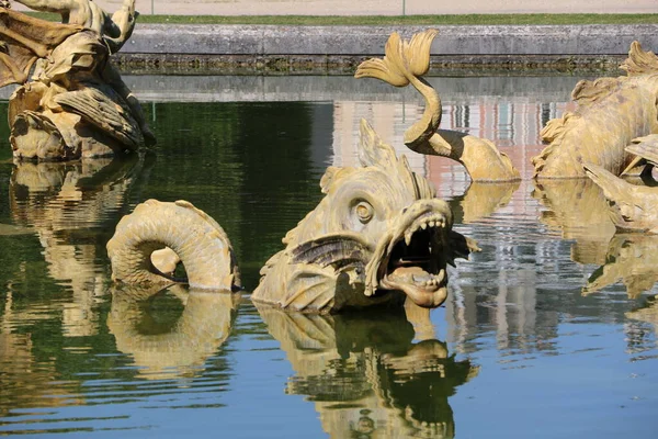 Dettaglio Una Fontana Della Reggia Versailles — Foto Stock