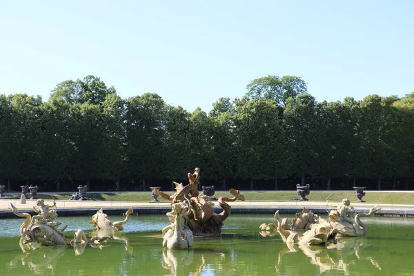 Veduta Prospettiva Dei Giardini Della Reggia Versailles — Foto Stock