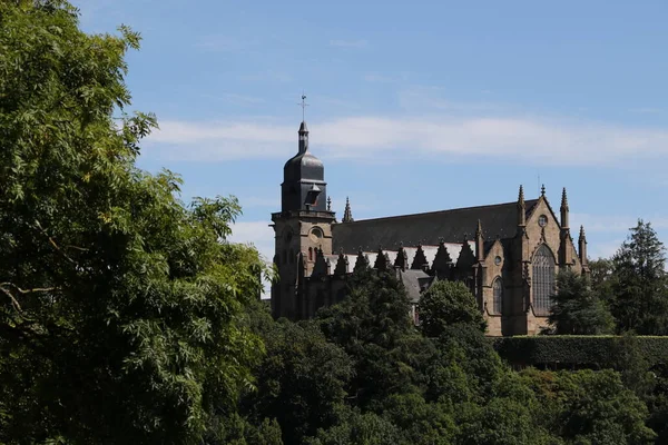 Blick Auf Die Kathedrale Von Fougeres Frankreich — Stockfoto