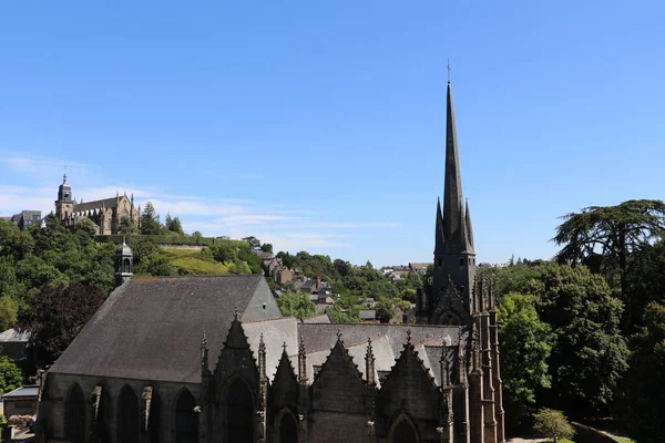 Pohled Město Fougeres Francie — Stock fotografie