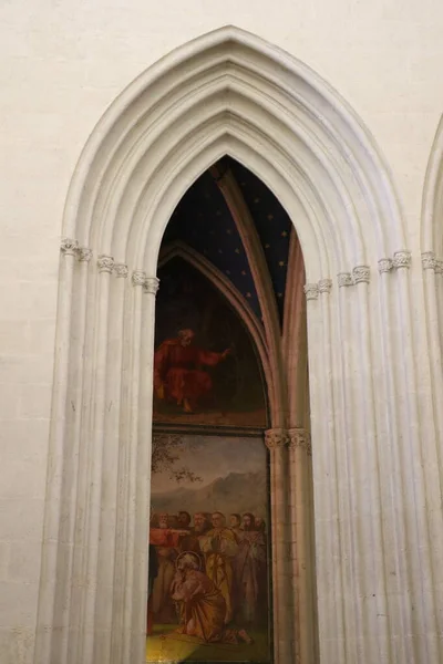Innenraum Der Kathedrale Der Stadt Quimper Frankreich — Stockfoto