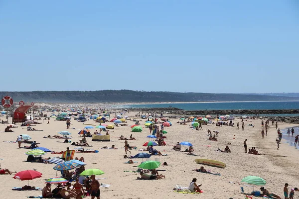 Playa Costa Caparica Portugal — Foto de Stock