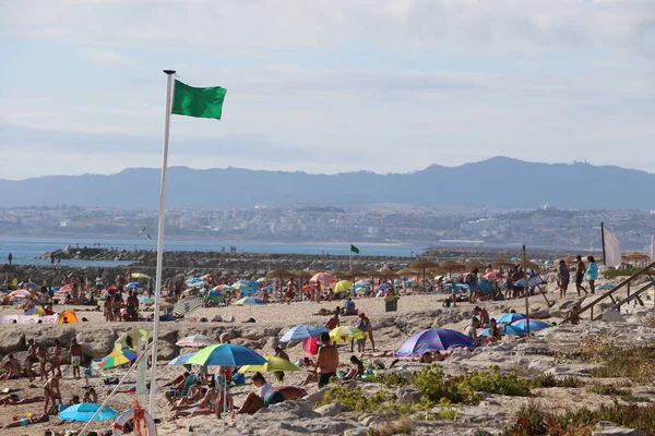 Costa Caparica Beach Portugal — стокове фото