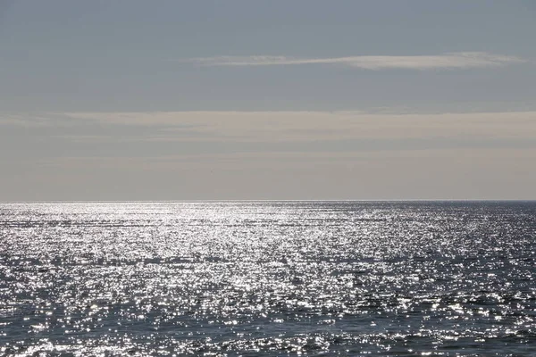 Vista Del Océano Desde Playa Costa Caparica Portugal —  Fotos de Stock