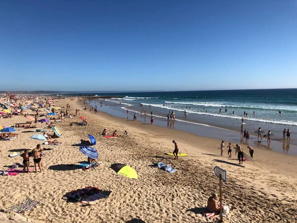 Plaża Costa Caparica Portugalia — Zdjęcie stockowe