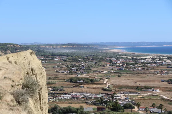 Widok Miasto Costa Caparica Portugalia — Zdjęcie stockowe