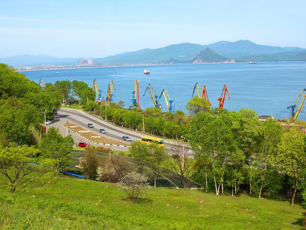 Town Nakhodka. View of the gulf — Stock Photo, Image