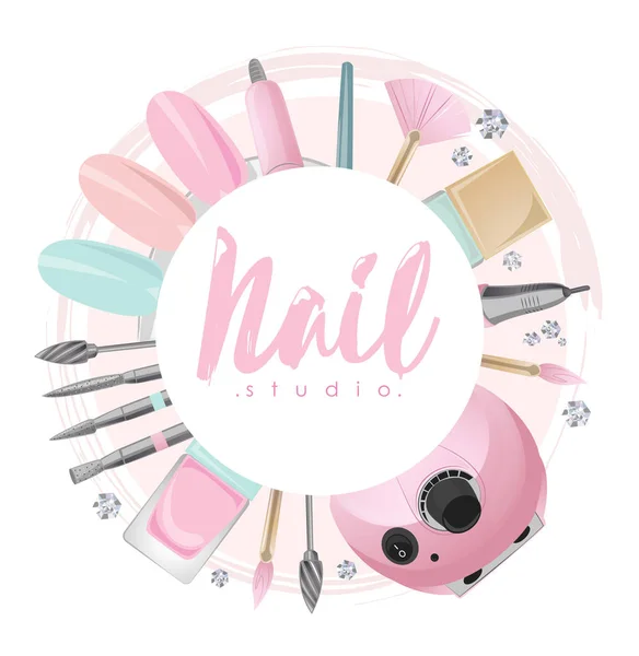 Nail studio logo — Stock Vector