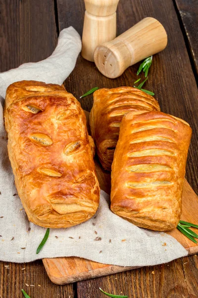 Burger Mit Füllschuss Nahaufnahme Studio Dekor — Stockfoto