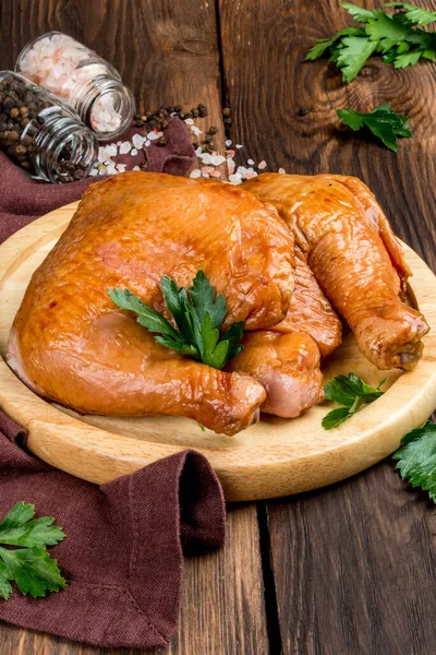 Smoked Chicken Breast Shot Close Decor — Stock Photo, Image