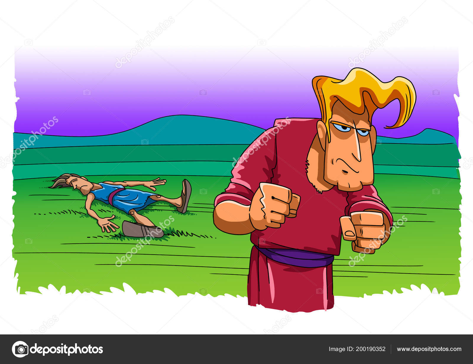 Evil Cain killed his brother Abel in the field Stock Photo by ©askib 200190352 Evil Cain killed his brother Abel in the field Stock Photo by ©askib 200190352