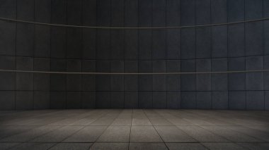 Boş ürün standı, sahne ışıkları sahne arkası 33d görüntüleme