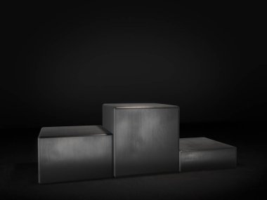 Görüntü için kaldırım, tasarım için platform, boş ürün stand3D oluşturma.