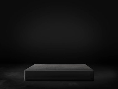 Görüntü için kaldırım, tasarım için platform, boş ürün stand3D oluşturma.