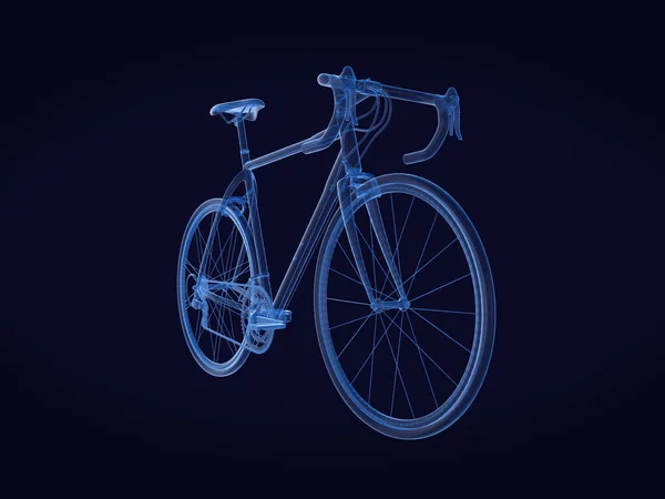 Bike Hologram Wireframe Style Rendering — Stock fotografie
