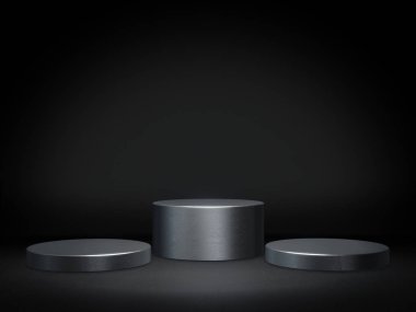 Görüntü için kaldırım, tasarım için platform, boş ürün stand3D oluşturma.