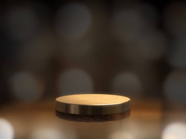 Görüntü için kaldırım, tasarım için platform, Bokeh arkaplan 33d görüntüleme ile boş ürün standı.