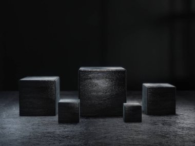 Görüntü için kaldırım, tasarım için platform, boş ürün stand3D oluşturma.