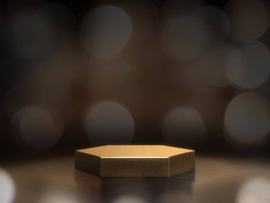 Görüntü için kaldırım, tasarım için platform, boş ürün stand3D oluşturma.