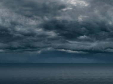 Fırtınalı, 33d gökyüzü görüntülü soyut manzara