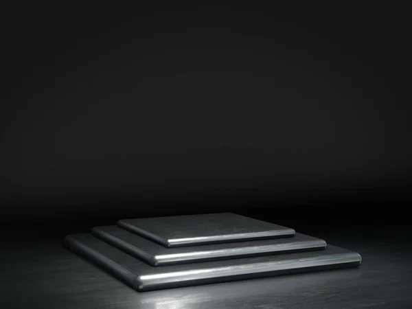 Görüntü için kaldırım, tasarım için platform, boş ürün stand3D oluşturma.