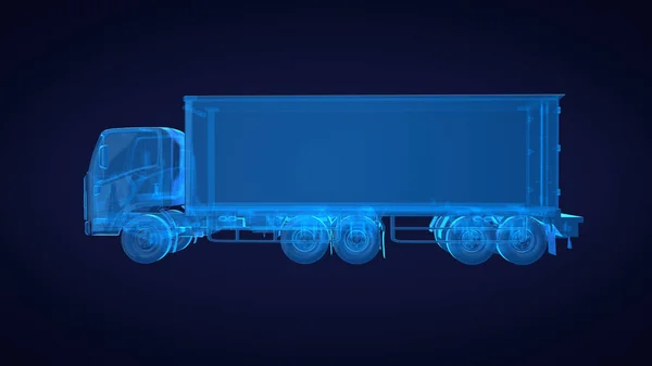 Truck Ray Blue Transparent Rendering — Stock Photo, Image