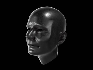 Metal 3d oluşturma ile insan kafası