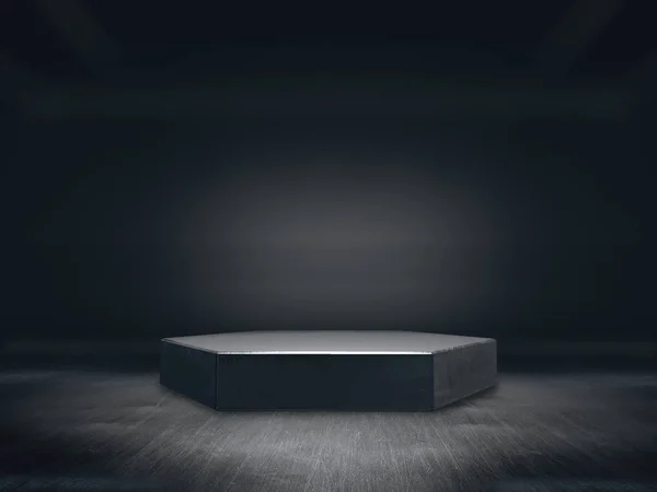 Görüntü için kaldırım, tasarım için platform, boş ürün stand3D oluşturma.