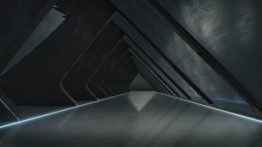 Soyut yapı, ışık saçan 33D görüntülü ürün sergisi arkaplanı