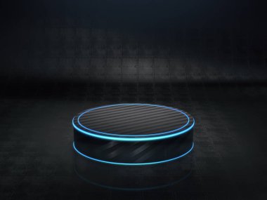 Görüntü için kaldırım, tasarım için platform, ışık 33d görüntüleme ile boş ürün standı.