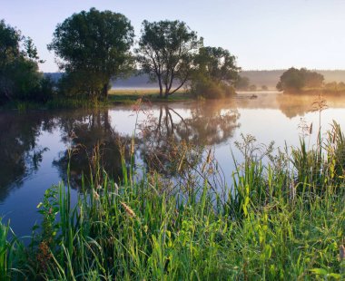 Nehirde sisli bir sabah