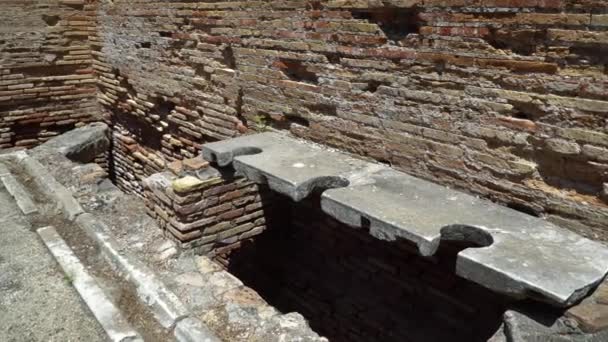 Örökség Korai Olasz Történelem Most Úticél Turisták Számára Óváros Ostia — Stock videók