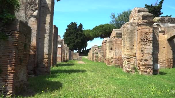 Patrimonio Della Storia Italiana Antica Oggi Meta Viaggio Turisti Città — Video Stock