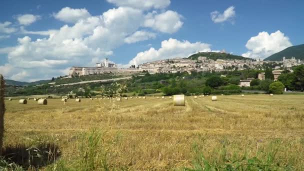 Widok Asyżu Stare Miasto Umbria Włochy — Wideo stockowe