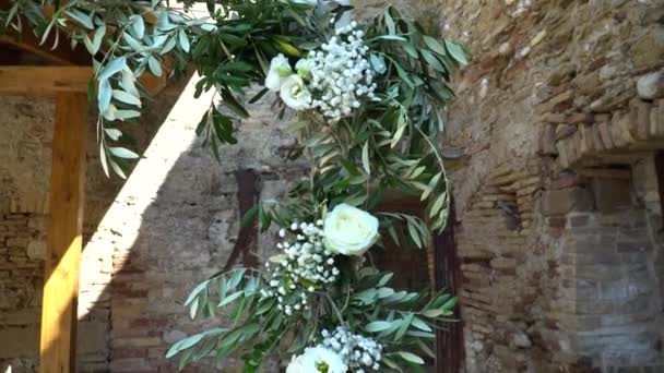 Hermosos Detalles Decoración Boda — Vídeo de stock