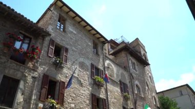Görünüm assisi eski şehir, umbria, İtalya