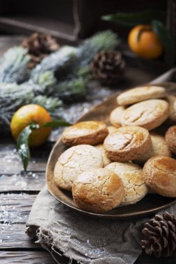 Noel yemeği, seçici odak için ev yapımı kurabiye