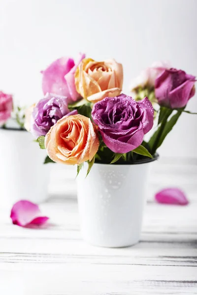 Красивая Куча Розовых Роз Избирательный Фокус — стоковое фото