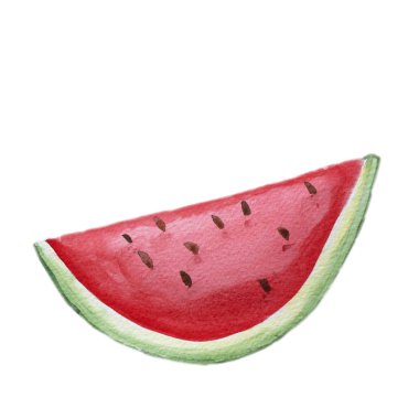 Beyaz arka plan üzerinde izole karpuz elle çizilmiş karpuz